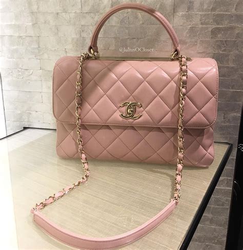 pink Chanel flap bag